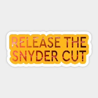 RELEASE THE SNYDER CUT - REVERSE FLASH RED LIGHTNING TEXT Sticker